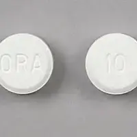 Orapred odt (Prednisolone [ pred-nis-oh-lone ])-ORA 10-10 mg-White-Round