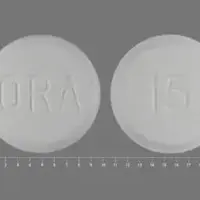 Orapred odt (Prednisolone [ pred-nis-oh-lone ])-ORA 15-15 mg-White-Round