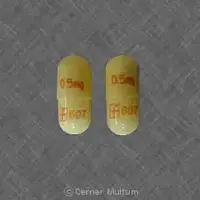 Prograf (Tacrolimus (oral/injection) [ ta-kroe-li-mus ])-0.5mg Logo 607-0.5 mg-Yellow-Capsule-shape