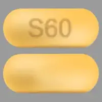 Seysara (Sarecycline [ sar-e-sye-kleen ])-S60-60 mg-Yellow-Capsule-shape