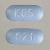 Simcor (Niacin and simvastatin [ nye-a-sin-and-sim-va-stat-in ])-021 KOS-500 mg / 20 mg-Blue-Capsule-shape