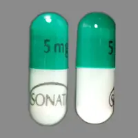 Sonata (Zaleplon [ zah-le-plon ])-5 mg SONATA-5 mg-Green & White-Capsule-shape