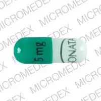 Sonata (Zaleplon [ zah-le-plon ])-5 mg SONATA-5 mg-Green & White-Capsule-shape