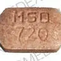 Vaseretic 10-25 (Hydrochlorothiazide and enalapril [ hye-droe-klor-oh-thye-a-zide-and-en-al-e-pril ])-VASERETIC MSD 720-10 mg / 25 mg-Pink-Six-sided