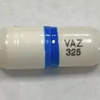 Vazalore (Aspirin (oral) [ as-pir-in ])-VAZ 325-325 mg-Blue & White-Capsule-shape