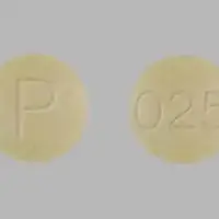 Wp thyroid (Thyroid desiccated [ thye-roid ])-P 025-16.25 mg (¼ grain)-Yellow-Round