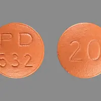 Accupril (Quinapril [ kwin-a-pril ])-PD 532 20-20 mg-Brown-Round