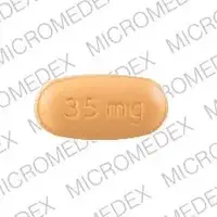 Actonel (Risedronate [ ris-ed-roe-nate ])-RSN 35 mg-35 mg-Orange-Oval