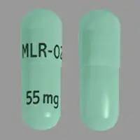 Adhansia xr (Methylphenidate (oral) [ meth-il-fen-i-date ])-MLR-02 55 mg-55 mg-Green-Capsule-shape