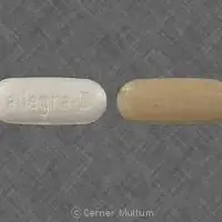 Allegra-d (Fexofenadine and pseudoephedrine [ fex-oh-fen-a-deen-and-soo-doe-ee-fed-rin ])-Allegra-D-60 mg / 120 mg-Tan & White-Oval