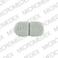 Amaryl (Glimepiride [ glye-mep-ir-ide ])-AMA RYL-2 mg-Green-Figure eight-shape