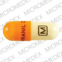 Anafranil (Clomipramine [ kloe-mi-pra-meen ])-ANFRANIL 25 mg M-25 mg-Orange & White-Capsule-shape