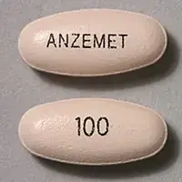 Anzemet (Dolasetron (oral) [ doe-las-e-tron ])-ANZEMET 100-100 mg-Pink-Oval