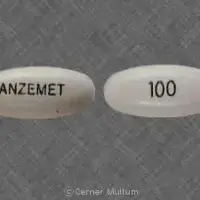 Anzemet (Dolasetron (oral) [ doe-las-e-tron ])-ANZEMET 100-100 mg-Pink-Oval