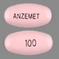 Anzemet (Dolasetron (oral) [ doe-las-e-tron ])-ANZEMET 100-100 mg-Pink-Oval