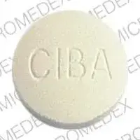 Apresoline (Hydralazine [ hye-dral-a-zeen ])-101 CIBA-100 MG-Yellow-Round