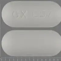 Ceftin (Cefuroxime (oral/injection) [ sef-ue-rox-eem ])-GX ES7-250 mg-White-Capsule-shape