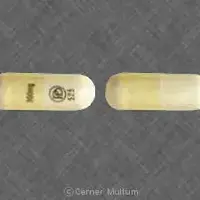 Celontin (Methsuximide [ meth-sux-i-mide ])-300mg PD 525-300 mg-White & Yellow-Capsule-shape