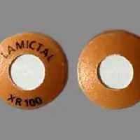 Lamictal xr (Lamotrigine [ la-moe-tri-jeen ])-LAMICTAL XR 100-100 mg-Orange & White-Round