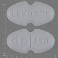 Levoxyl (Levothyroxine [ lee-voe-thye-rox-een ])-LEVOXYL dp 150-150 mcg (0.15 mg)-Blue-Oval