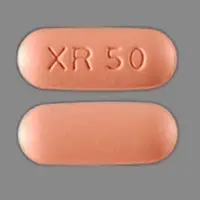 Seroquel xr (Quetiapine [ kwe-tye-a-peen ])-XR 50-50 mg-Peach-Oval