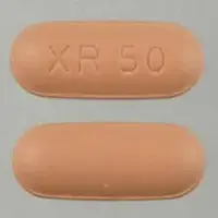 Seroquel xr (Quetiapine [ kwe-tye-a-peen ])-XR 50-50 mg-Peach-Oval