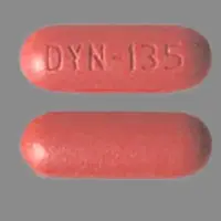 Solodyn (Minocycline [ mye-no-sye-kleen ])-DYN-135-135 mg-Pink-Capsule-shape