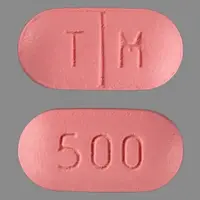 Tindamax (Tinidazole [ tye-nye-da-zole ])-TM 500-500 mg-Pink-Oval