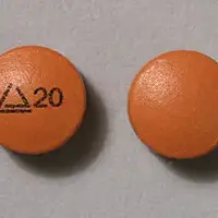 Altoprev (Lovastatin [ loe-va-sta-tin ])-Logo 20-20 mg-Orange-Round