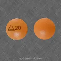 Altoprev (Lovastatin [ loe-va-sta-tin ])-Logo 20-20 mg-Orange-Round