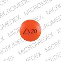 Altoprev (Lovastatin [ loe-va-sta-tin ])-Logo 20-20 mg-Orange-Round