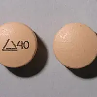 Altoprev (Lovastatin [ loe-va-sta-tin ])-Logo 40-40 mg-Peach-Round