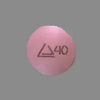 Altoprev (Lovastatin [ loe-va-sta-tin ])-Logo 40-40 mg-Peach-Round