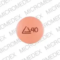 Altoprev (Lovastatin [ loe-va-sta-tin ])-Logo 40-40 mg-Peach-Round