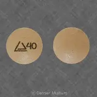 Altoprev (Lovastatin [ loe-va-sta-tin ])-Logo 40-40 mg-Peach-Round
