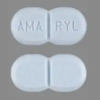 Amaryl (Glimepiride [ glye-mep-ir-ide ])-AMA RYL-4 mg-Blue-Figure eight-shape