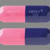 Amoxil (Amoxicillin [ am-ox-i-sil-in ])-AMOXIL 500 AMOXIL 500-500 mg-Blue & Pink-Capsule-shape