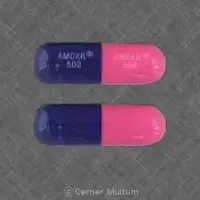 Amoxil (Amoxicillin [ am-ox-i-sil-in ])-AMOXIL 500 AMOXIL 500-500 mg-Blue & Pink-Capsule-shape