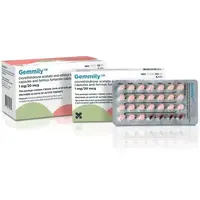 Gemmily (birth control) (Ethinyl estradiol and norethindrone (birth control) [ eth-in-il-ess-tra-dye-ole-and-nor-eth-in-drone ])-XI-ethinyl estradiol 20 mcg / norethindrone acetate 1 mg-Pink-Capsule-shape
