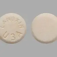 Lanoxin (Digoxin (oral/injection) [ di-jox-in ])-LANOXIN U3A-62.5 mcg (0.0625 mg)-Peach-Round