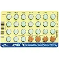 Layolis fe (birth control) (Ethinyl estradiol and norethindrone (birth control) [ eth-in-il-ess-tra-dye-ole-and-nor-eth-in-drone ])-WC 483-ethinyl estradiol 0.025 mg / norethindrone 0.8 mg-Green-Round