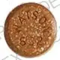 Microgestin fe 1/20 (birth control) (Ethinyl estradiol and norethindrone (birth control) [ eth-in-il-ess-tra-dye-ole-and-nor-eth-in-drone ])-WATSON 632-ferrous fumarate 75 mg-Brown-Round