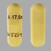 Soriatane (Acitretin [ a-si-tre-tin ])-A-17.5 mg A-17.5 mg-17.5 mg-Yellow-Capsule-shape
