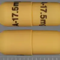 Soriatane (Acitretin [ a-si-tre-tin ])-A-17.5 mg A-17.5 mg-17.5 mg-Yellow-Capsule-shape