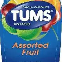 Tums (Calcium carbonate [ kal-see-um-kar-boe-nate ])-TUMS-calcium carbonate 500 mg-Round