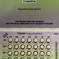Vyfemla (birth control) (Ethinyl estradiol and norethindrone (birth control) [ eth-in-il-ess-tra-dye-ole-and-nor-eth-in-drone ])-LU U22-inert-White-Round