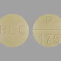 Wp thyroid (Thyroid desiccated [ thye-roid ])-RLC P 175-113.75 mg (1 ¾ grain)-Yellow-Round