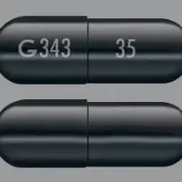 Absorica (Isotretinoin (oral) [ eye-so-tret-i-noyn ])-G343 35-35 mg-Blue-Capsule-shape