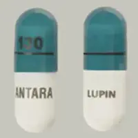 Antara (Fenofibrate [ fen-oh-fye-brate ])-130 ANTARA LUPIN-130 mg-Green / White-Capsule-shape