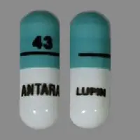 Antara (Fenofibrate [ fen-oh-fye-brate ])-43 ANTARA LUPIN-43 mg-Green & White-Capsule-shape